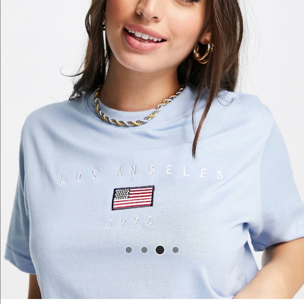 ASOS embroidered graphic t-shirt Los Angeles